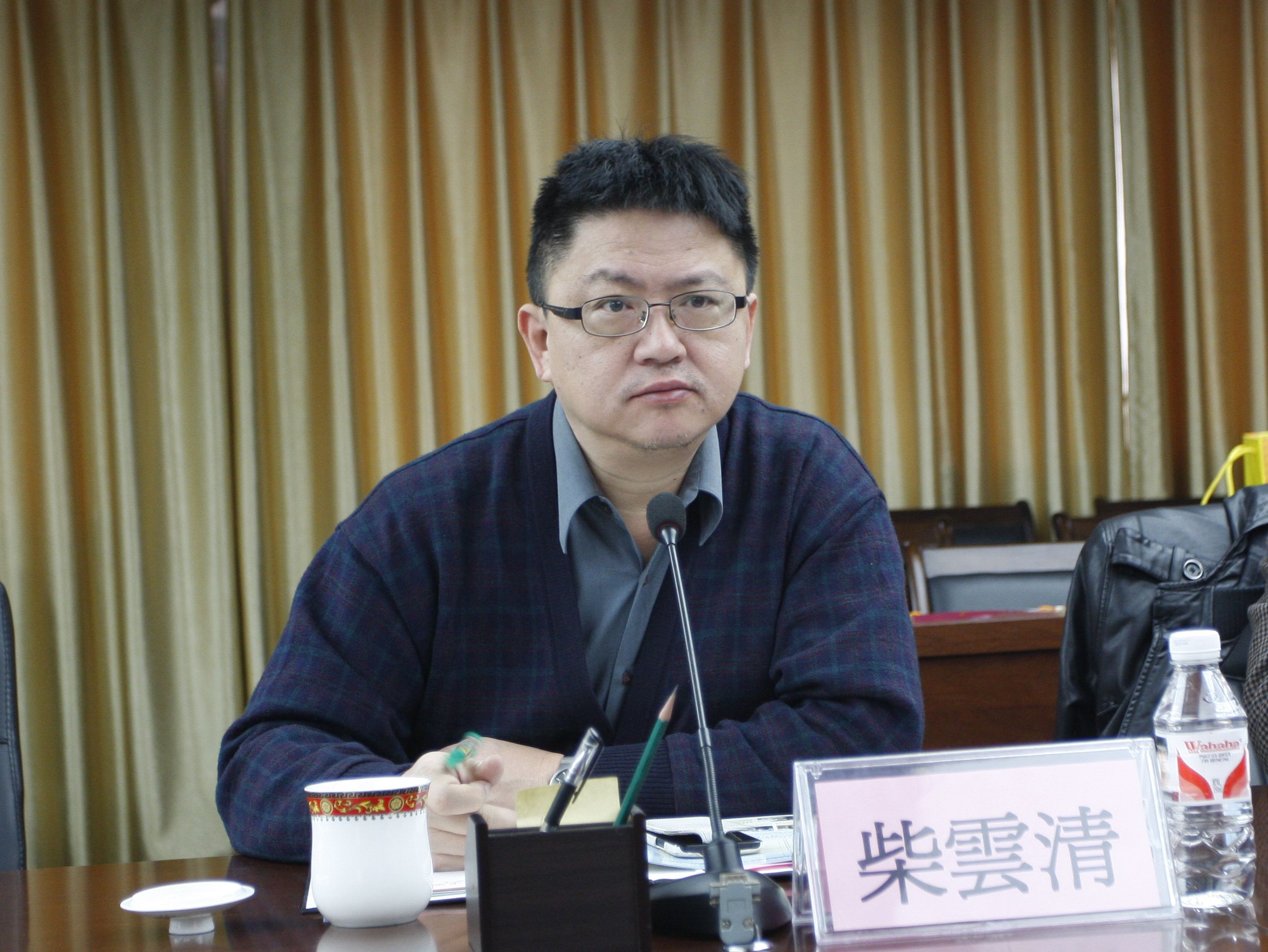 台湾中州科技大学董事柴云清做交流发言